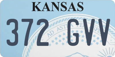 KS license plate 372GVV