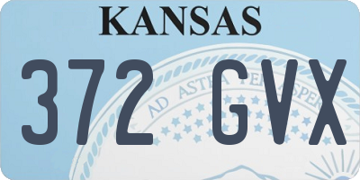 KS license plate 372GVX