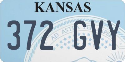 KS license plate 372GVY
