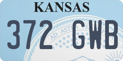 KS license plate 372GWB