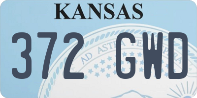 KS license plate 372GWD