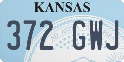KS license plate 372GWJ