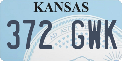 KS license plate 372GWK