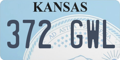 KS license plate 372GWL