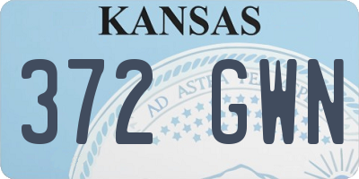 KS license plate 372GWN