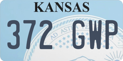 KS license plate 372GWP