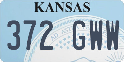 KS license plate 372GWW