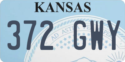 KS license plate 372GWY