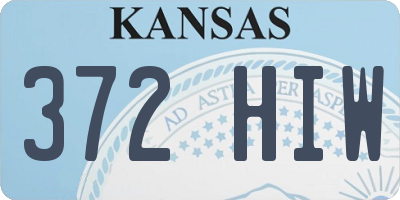 KS license plate 372HIW