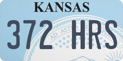 KS license plate 372HRS
