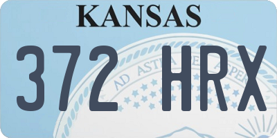 KS license plate 372HRX