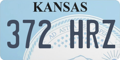 KS license plate 372HRZ