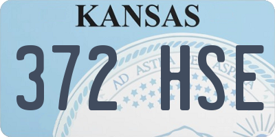 KS license plate 372HSE