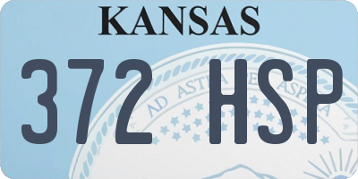 KS license plate 372HSP