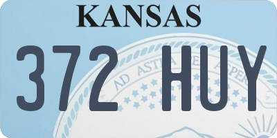KS license plate 372HUY