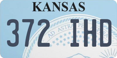 KS license plate 372IHD