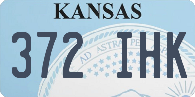 KS license plate 372IHK
