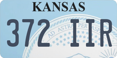 KS license plate 372IIR
