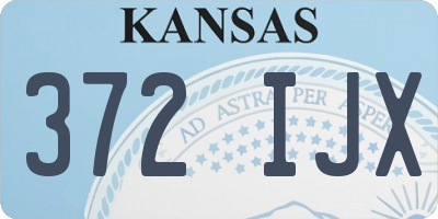 KS license plate 372IJX