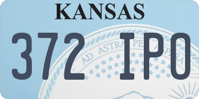 KS license plate 372IPO
