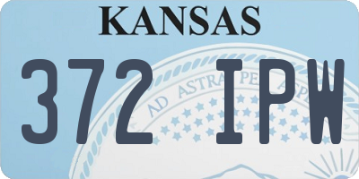 KS license plate 372IPW