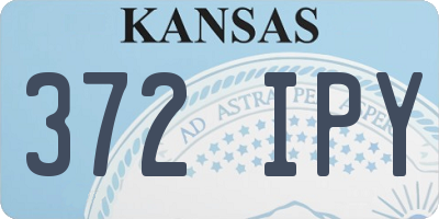 KS license plate 372IPY