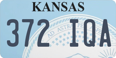 KS license plate 372IQA