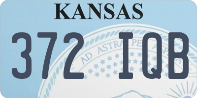 KS license plate 372IQB