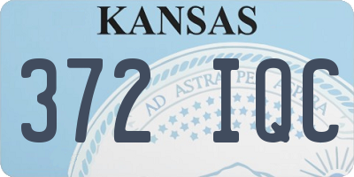 KS license plate 372IQC