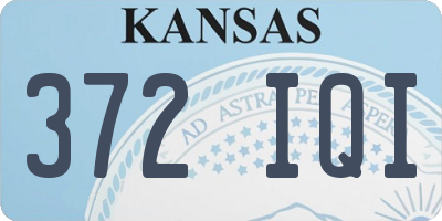 KS license plate 372IQI