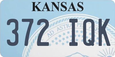 KS license plate 372IQK