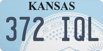 KS license plate 372IQL