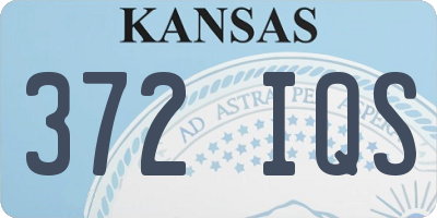 KS license plate 372IQS
