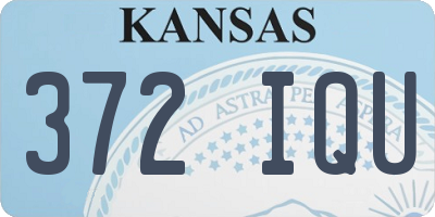 KS license plate 372IQU