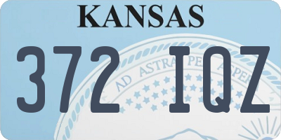 KS license plate 372IQZ