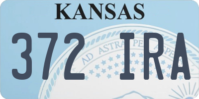 KS license plate 372IRA
