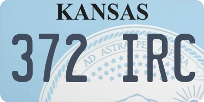 KS license plate 372IRC