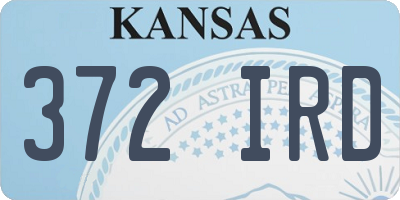 KS license plate 372IRD