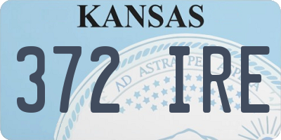 KS license plate 372IRE