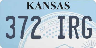KS license plate 372IRG