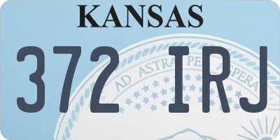 KS license plate 372IRJ