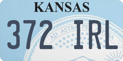 KS license plate 372IRL