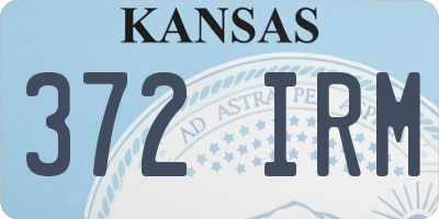 KS license plate 372IRM