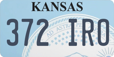 KS license plate 372IRO
