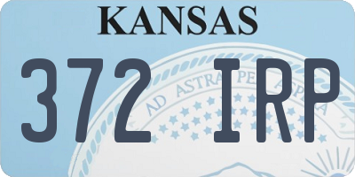 KS license plate 372IRP