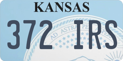 KS license plate 372IRS