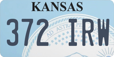 KS license plate 372IRW