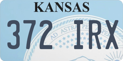 KS license plate 372IRX