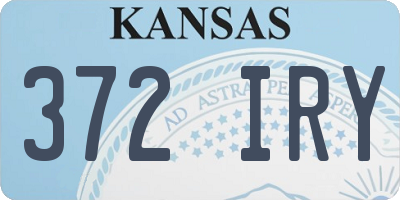 KS license plate 372IRY