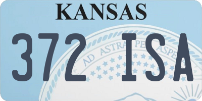 KS license plate 372ISA